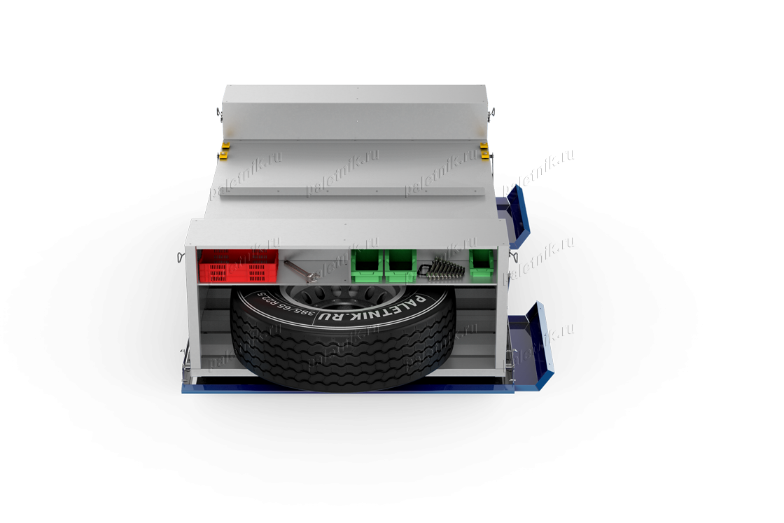 Укороченный паллетный ящик, плюс ящик инструментальный _VRZ_1500 Укороченный паллетный ящик, плюс ящик инструментальный _VRZ_1500
