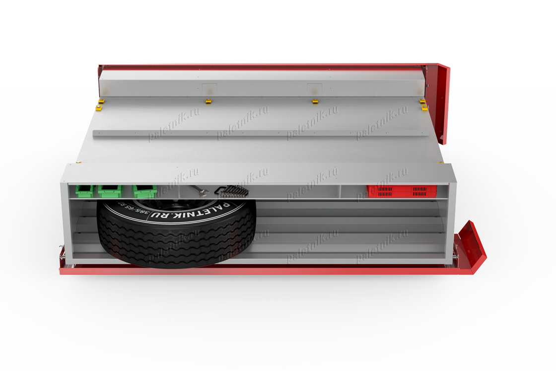 Паллетный ящик с дополнительным отсеком под инструмент , тип VRZ_PIN